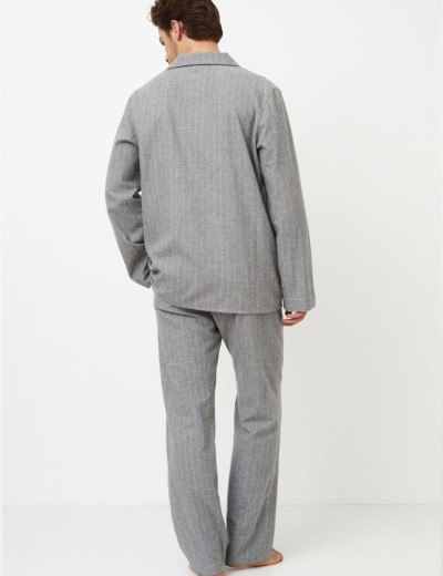 Мужская пижама из фланели Aruelle CARL, Цвет: серый, Размеры: L, изображение 3