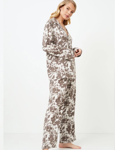 Пижама со штанами из вискозы Aruelle CINNAMON, Цвет: латте/молочный, Размеры: XS, изображение 2