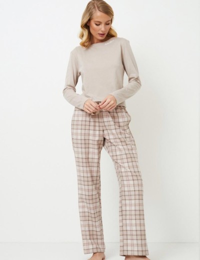 Бежевая пижама Aruelle ELLA, Цвет: светло-бежевый, Размеры: 2XL, изображение 2