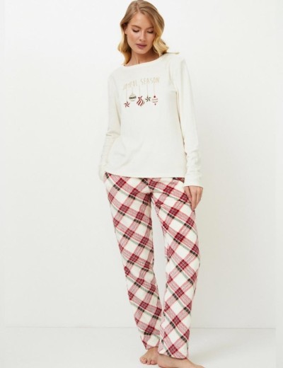 Домашний комплект Aruelle JOLLY SET SOFT, Цвет: молочный/красный, Размеры: 2XL, изображение 2