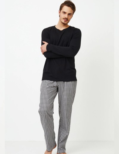 Мужская пижама Aruelle PHILIP, Цвет: черный/белый, Размеры: L, изображение 2