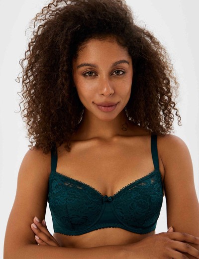 Бюстгальтер с плотной чашкой Misstyle 2508 изумруд, Цвет: изумруд, Размеры: 95D, изображение 4