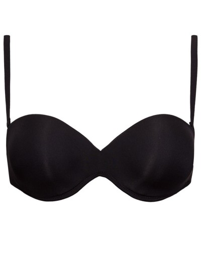 Бюстгальтер бандо пуш-ап с силиконовой спинкой Sielei FANTASTIC 1570 nero, Цвет: nero (черный), Размеры: 70B, изображение 4