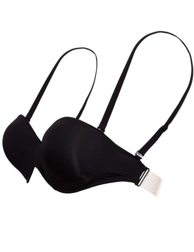 Бюстгальтер бандо пуш-ап с силиконовой спинкой Sielei FANTASTIC 1570 nero, Цвет: nero (черный), Размеры: 70B, изображение 3