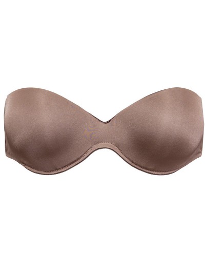 Бюстгальтер бандо пуш-ап с силиконовой спинкой Sielei FANTASTIC 1570 stone, Цвет: stone (кофе), Размеры: 85B, изображение 4