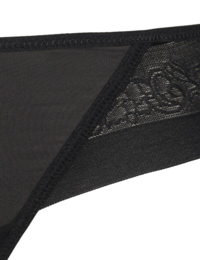 Трусы бразилиана Sielei FLOWER 2507 nero, Цвет: nero (черный), Размеры: L, изображение 6