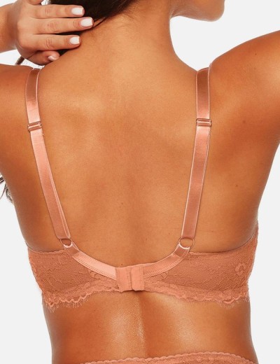 Кружевной бюстгальтер бралетт Bella Misteria APRICOT ILUSION soft bralette, Цвет: персиковый, Размеры: 75F, изображение 2