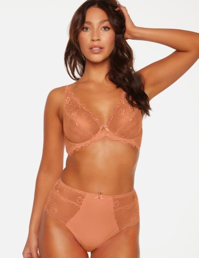 Кружевной бюстгальтер бралетт Bella Misteria APRICOT ILUSION soft bralette, Цвет: персиковый, Размеры: 75F, изображение 4