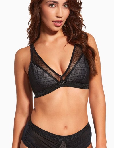 Бюстгальтер без косточек Bella Misteria MOONLIGHT CHARM half padded without wires, Цвет: черный, Размеры: 75E, изображение 3