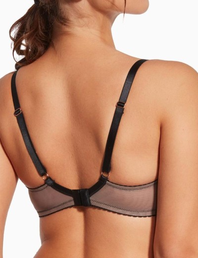 Мягкий бюстгальтер балконет Bella Misteria NIGHT MEADOW soft balconette, Цвет: черный, Размеры: 80E, изображение 2