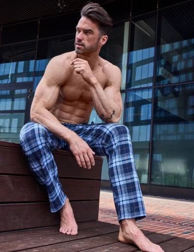 Мужские домашние брюки Cornette 691-7 темно-синий/синий, Цвет: темно-синий/синий, Размеры: 2XL, изображение 2