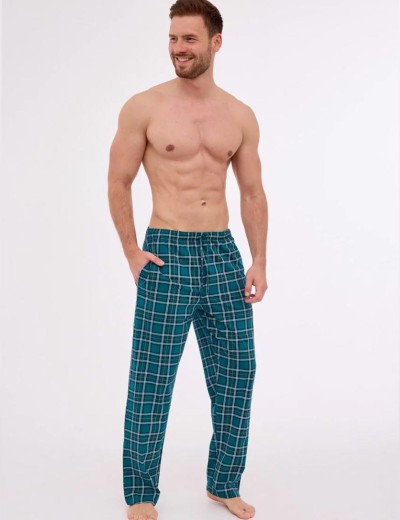 Мужские домашние брюки Cornette 691-7 зеленый/белый, Цвет: зеленый/белый, Размеры: M, изображение 2