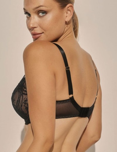 Мягкий бюстгальтер из кружева и сетки Kinga SAND BLACK 1126-SC, Цвет: черный, Размеры: 70E, изображение 2