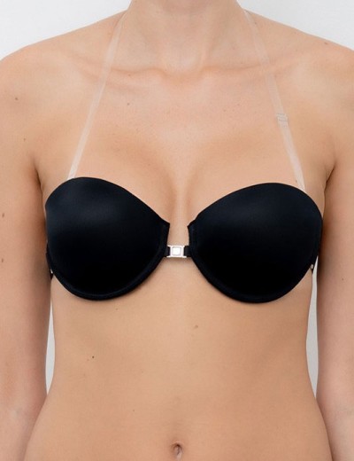 Бюстгальтер пуш-ап с силиконовой спинкой Lormar LYNETTE nero, Цвет: nero (черный), Размеры: 70B, изображение 4
