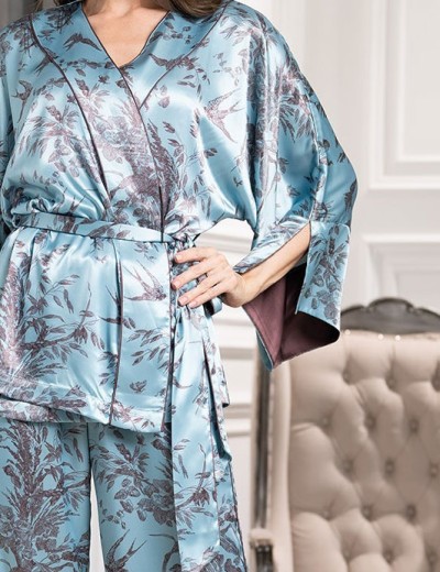 Домашний комплект тройка Mia-Amore PROSECCO 4225, Цвет: бирюзовый, Размеры: M, изображение 5