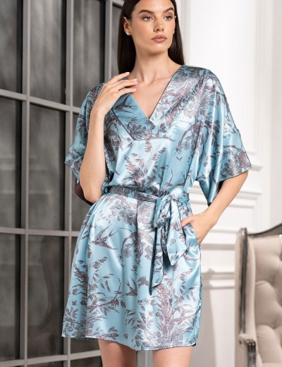 Короткая шелковая туника Mia-Amore PROSECCO 4227, Цвет: бирюзовый, Размеры: L/XL, изображение 3