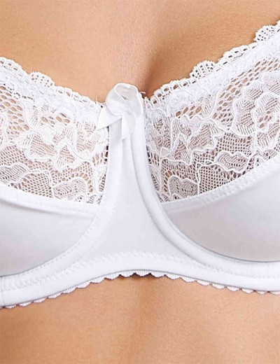 Бюстгальтер мягкий Simona M 912 белый, Цвет: белый, Размеры: 80F, изображение 4