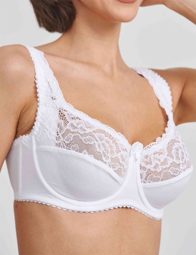 Бюстгальтер мягкий Simona M 912 белый, Цвет: белый, Размеры: 80F, изображение 3