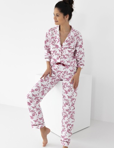 Пижама с цветочным принтом Sensis ROSALINE, Цвет: розовый, Размеры: M, изображение 2