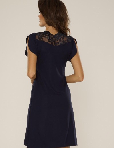 Ночная сорочка De Lafense 754 LILIAN темно-синий, Цвет: темно-синий, Размеры: M, изображение 2