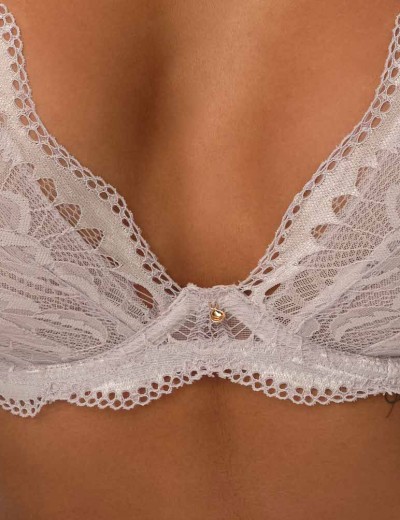 Кружевной мягкий бюстгальтер Esotiq KAVI 41860 светло-серый, Цвет: светло-серый, Размеры: 90D, изображение 5