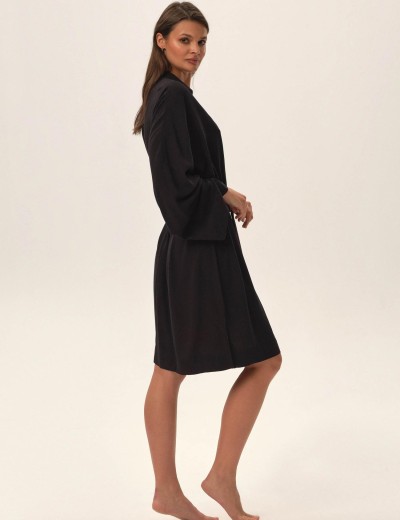 Халат-кимоно с широкими рукавами Esotiq 42049 JOYA черный, Цвет: черный, Размеры: L/XL, изображение 3