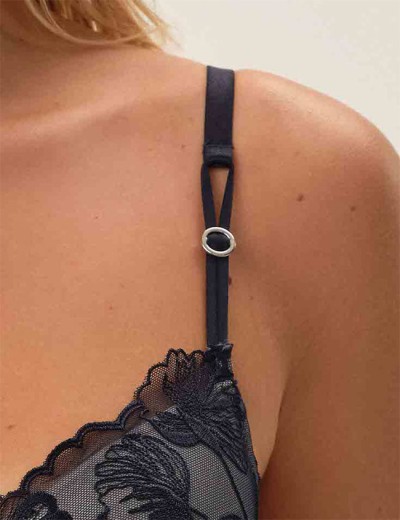 Бюстгальтер с пуш-ап вкладышами Esotiq OPHELIA 41829 темно-синий, Цвет: темно-синий, Размеры: 75D, изображение 4