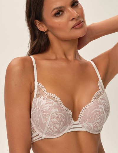 Кружевной бюстгальтер пуш-ап Esotiq OUTLINE 41786 белый, Цвет: белый, Размеры: 70D, изображение 3