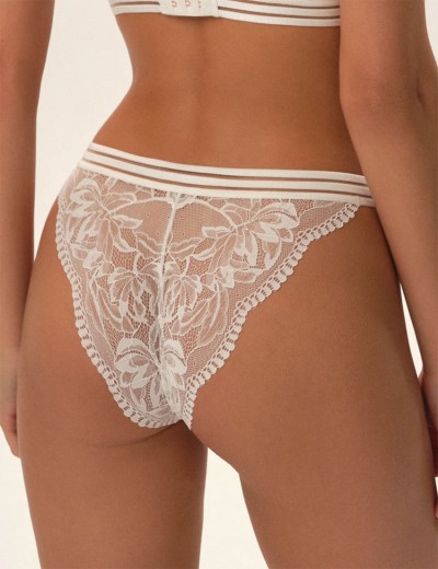 Кружевные трусики бразилиана Esotiq OUTLINE 41790 белый, Цвет: белый, Размеры: XL, изображение 2