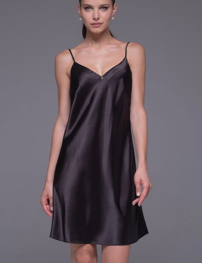 Шёлковая сорочка Mia-Amore ANDROMEDA 4300 черный, Цвет: черный, Размеры: S, изображение 3