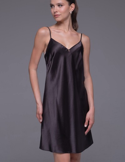 Шёлковая сорочка Mia-Amore ANDROMEDA 4300 черный, Цвет: черный, Размеры: S, изображение 4