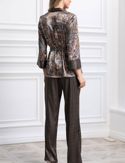 Пижама из натурального шёлка Mia-Amore GINA 3784, Цвет: мульти, Размеры: S, изображение 2