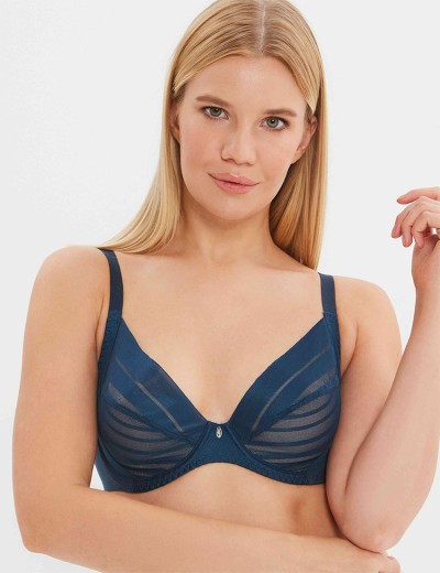 Бюстгальтер-минимайзер мягкий Milavitsa 127630 синий топаз/нюд, Цвет: синий топаз/нюд, Размеры: 85B, изображение 3