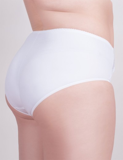 Высокие трусы слипы Milavitsa 260200 белый, Цвет: белый, Размеры: 3XL, изображение 2