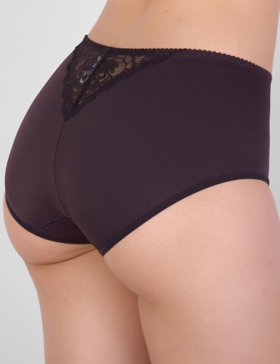 Высокие трусы слипы Milavitsa 260210 эспрессо, Цвет: эспрессо, Размеры: XL, изображение 2