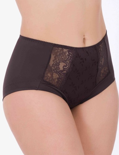 Высокие трусы слипы Milavitsa 260550 эспрессо, Цвет: эспрессо, Размеры: 2XL, изображение 3