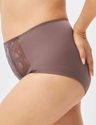 Высокие трусы слипы Milavitsa 260550 шоколадный трюф, Цвет: шоколадный трюф, Размеры: 5XL, изображение 2