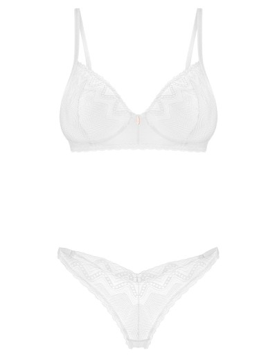 Соблазнительный комплект Obsessive ALISSIUM SET, Цвет: белый, Размеры: XL/2XL, изображение 3