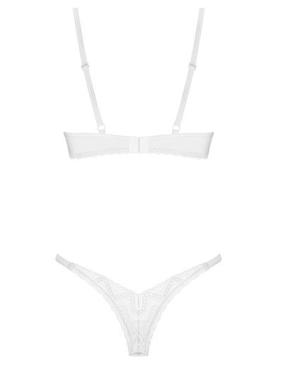 Соблазнительный комплект Obsessive ALISSIUM SET, Цвет: белый, Размеры: XL/2XL, изображение 4