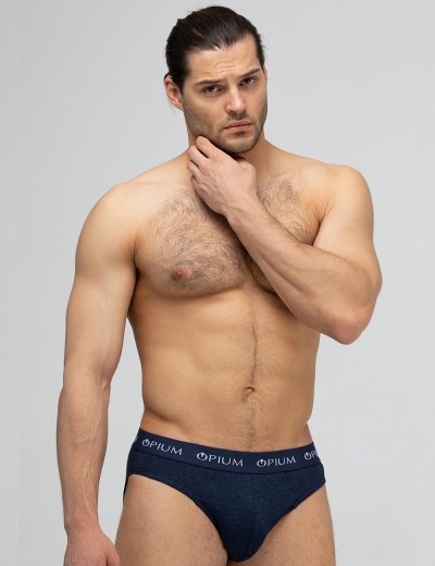 Мужские трусы слипы Opium R-14T темно-синий, Цвет: темно-синий, Размеры: M, изображение 2