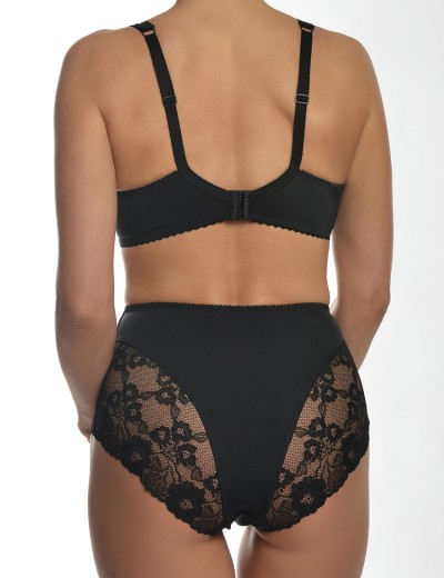 Высокие трусы с кружевом Valmira 29371 черный, Цвет: черный, Размеры: M, изображение 4