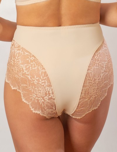 Высокие трусы с кружевом Valmira 29371/M бежевый, Цвет: бежевый, Размеры: M, изображение 2