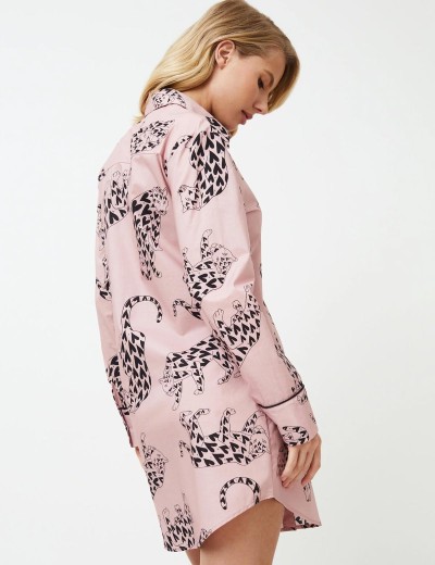 Домашняя рубашка Aruelle BRENDA, Цвет: пыльная роза/черный, Размеры: XS, изображение 2