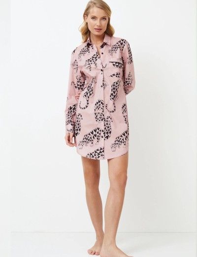 Домашняя рубашка Aruelle BRENDA, Цвет: пыльная роза/черный, Размеры: XS, изображение 3