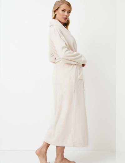 Длинный теплый халат Aruelle CALLY, Цвет: светло-бежевый, Размеры: S, изображение 3