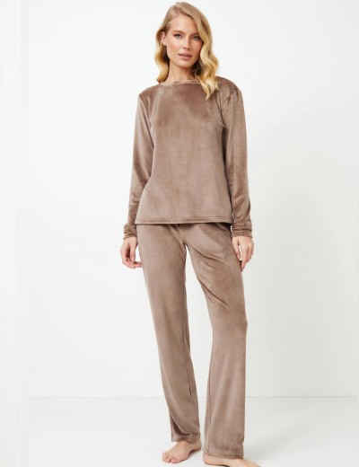 Теплый домашний комплект Aruelle CHIARRA SET, Цвет: кофейный, Размеры: M, изображение 2