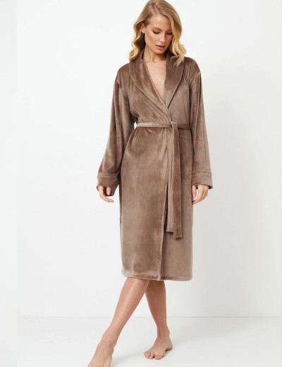 Халат с запахом Aruelle CHOCO, Цвет: кофейный, Размеры: XL, изображение 2