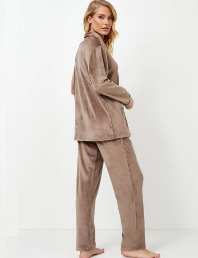 Теплая женская пижама Aruelle CHOCO, Цвет: кофейный, Размеры: XL, изображение 3