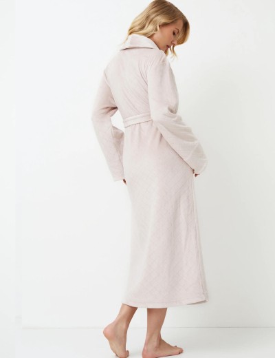 Длинный халат с запахом Aruelle ELLA, Цвет: светло-бежевый, Размеры: S, изображение 3