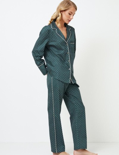 Хлопковая пижама с брюками Aruelle GENNY, Цвет: зеленый, Размеры: XS, изображение 4